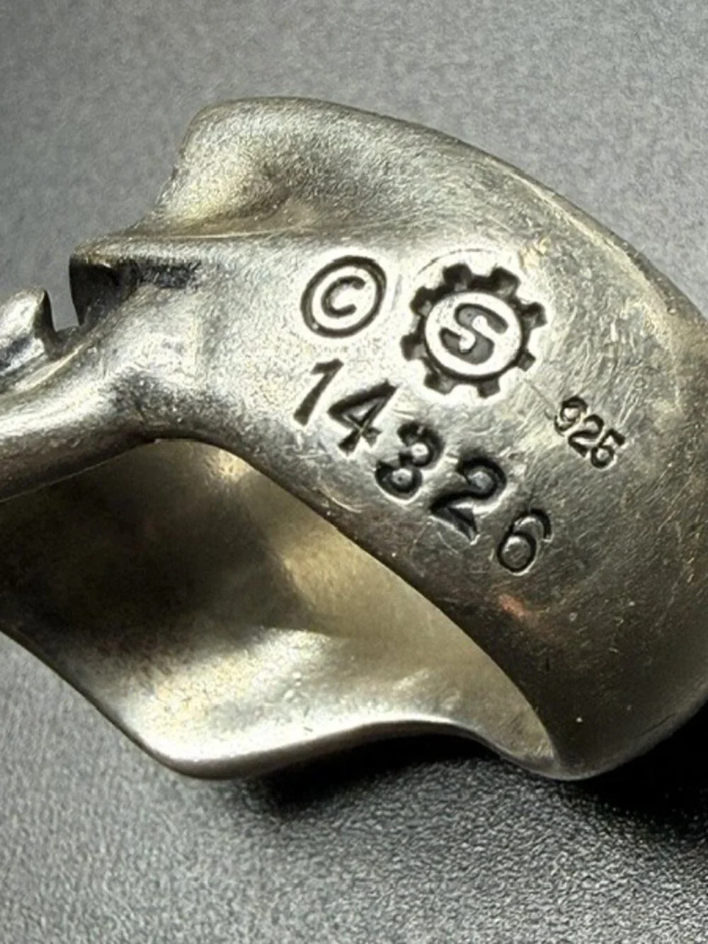 STARLINGEAR Puncher Slickster Ring Silver 925 Size US 4.5 New w/Pouch